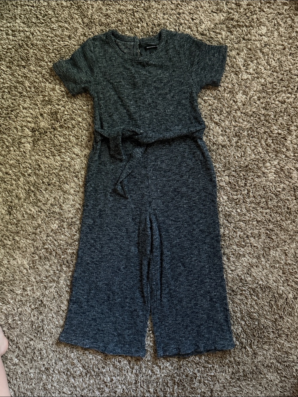 Something Navy Gray Jumpsuit Size 6 Like New
